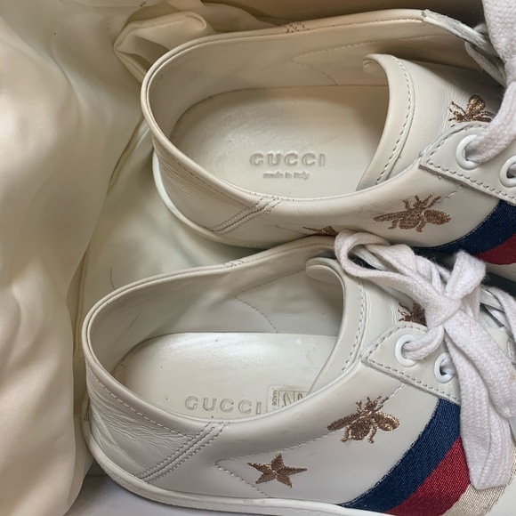 Gucci women’s ace sneakers. Summer shoe. 🐝⭐️ - Picture 5 of 7